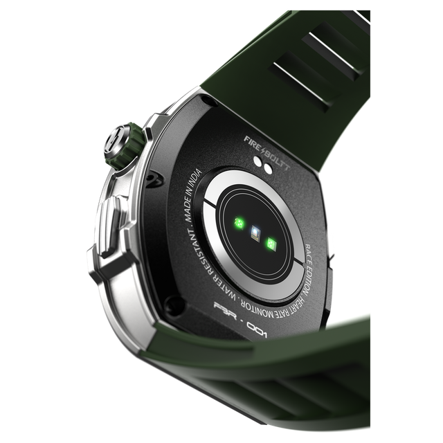 Fire-Boltt Ashphalt Smartwatch | 1.91" Display | BT Calling - Silver Green