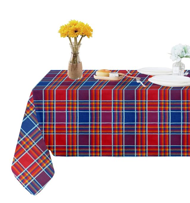 Lushomes Table Cloth - Cotton Red Checks | Square | 60 x 60 inch