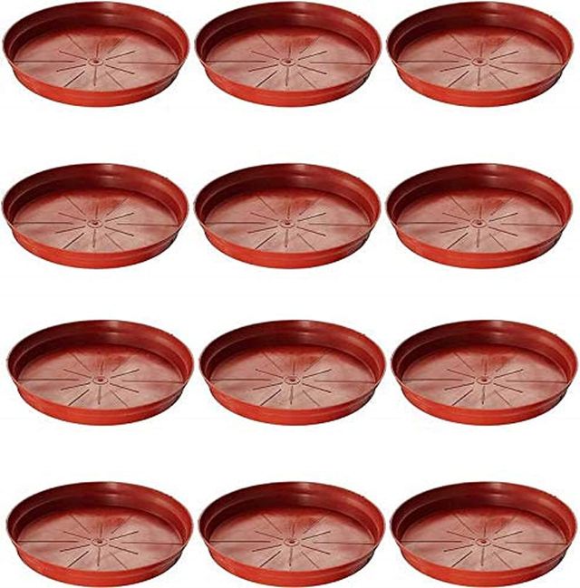 Nayra Plastic Plant Tray / Saucer| 10 inch Terracotta Tray, Set of 15