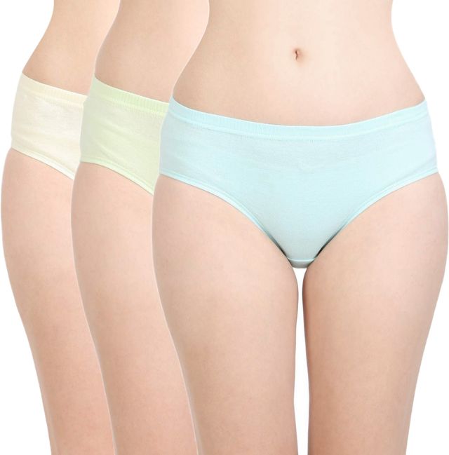 Bodycare Women Panty Plain Classic 100% Cotton Mid Rise | Assorted - L