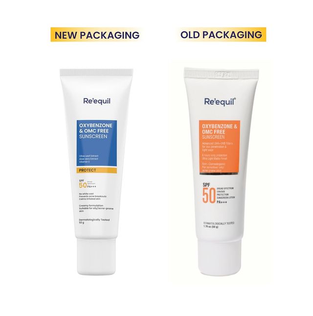 Re'Equil Oxybenzone Free Sunscreen SPF 50 For Oily, Acne Prone Skin