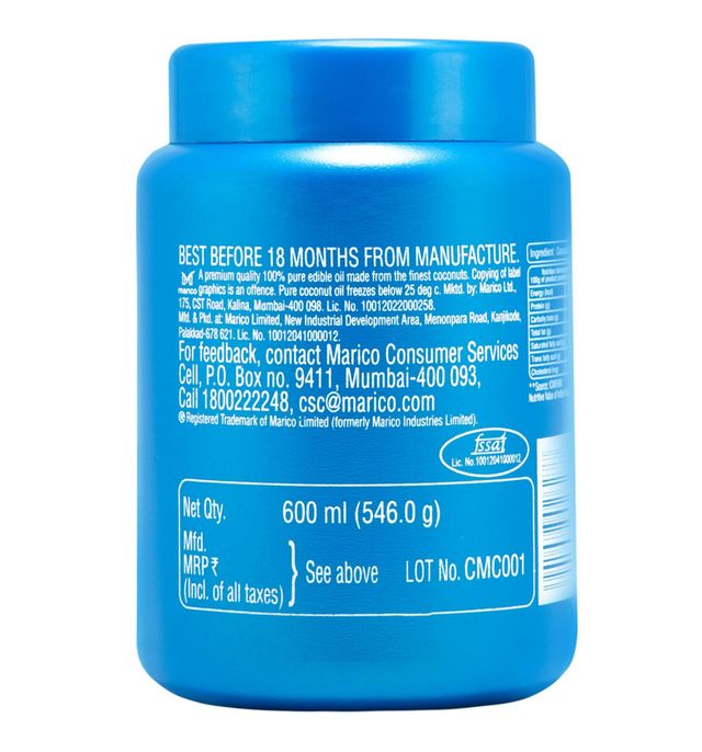 Parachute 100 % Pure Coconut Oil (Easy Jar)
