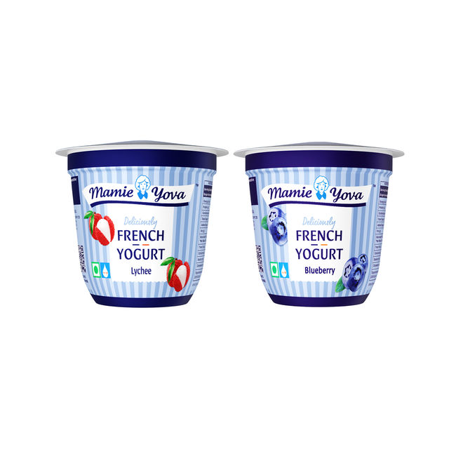 Mamie Yova Deliciously French Fruit Yogurt (Blueberry, Lycee ) Combo