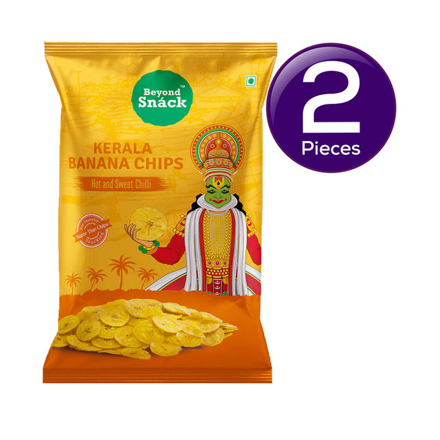 Beyond Snáck Kerala Banana Chips - Hot and Sweet Chilli 75 gms Combo