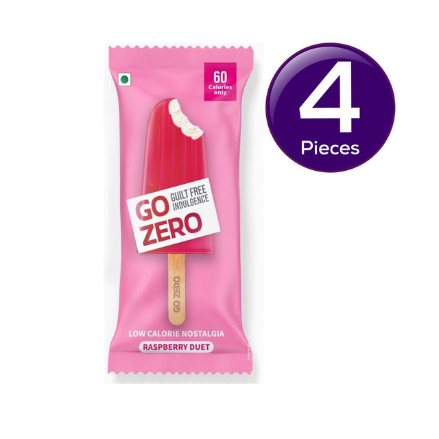 Go Zero Raspberry Duet Low Calorie Guilt Free Ice Cream Stick 60 ml Combo