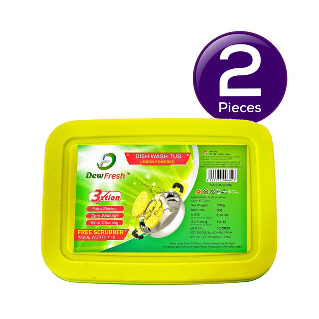 Dew Fresh Dishwash Tub - Lime 500 g Combo