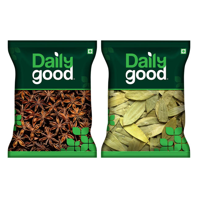 Daily Good Star Anise / Chakri Phool(50gms) & Daily Good Bay Leaf / Tejpatta(50gms) Combo
