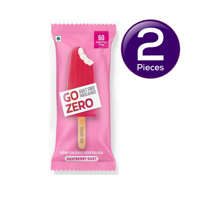 Go Zero Raspberry Duet Low Calorie Guilt Free Ice Cream Stick 60 ml Combo