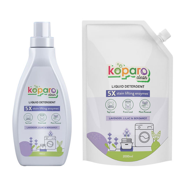 Koparo Natural Liquid Detergent (Top Load & Front Load)(900ml) & Koparo Natural Liquid Detergent (Top Load & Front Load)(2l) Combo