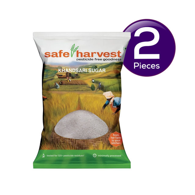 Safe Harvest Pesticide-Free Khandsari Sugar | Artisanal | No Artificial Flavors 500 g Combo
