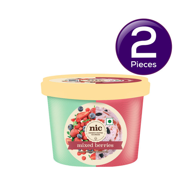 NIC Mixed Berries Ice Cream Cup 100 ml Combo