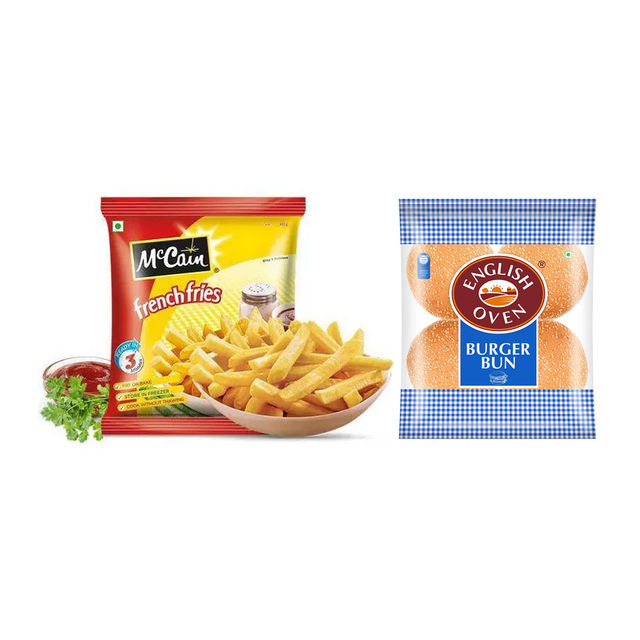 Mccain French Fries(420gms) & English Oven Burger Bun(200gms) Combo