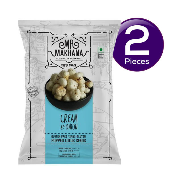 Mr Makhana Cream And Onion 55 g Combo