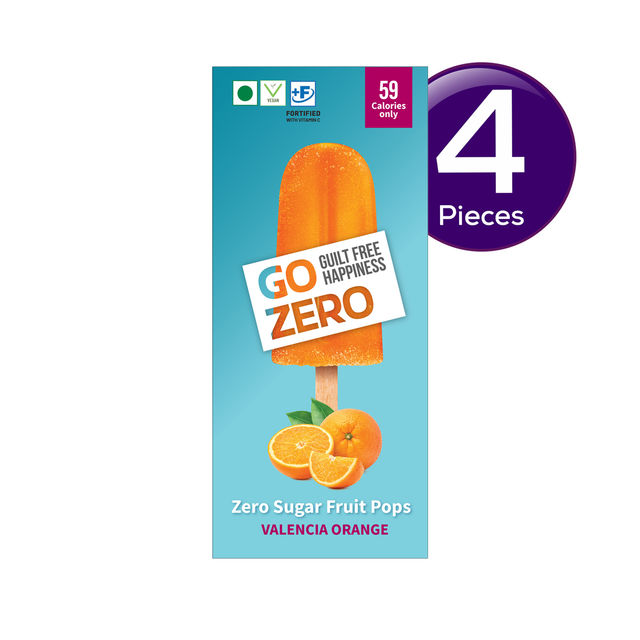 Go Zero Valencia Orange Low Calorie Guilt Free Ice Cream Popsicle 70 ml Combo