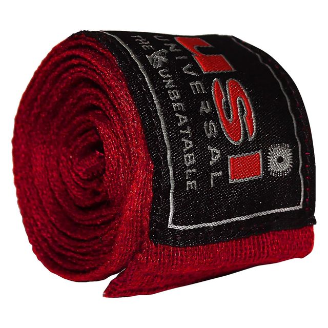 USI Universal Boxing Hand Wrap, 628C Stretchable Hand Wraps ( Pair Set, Red)