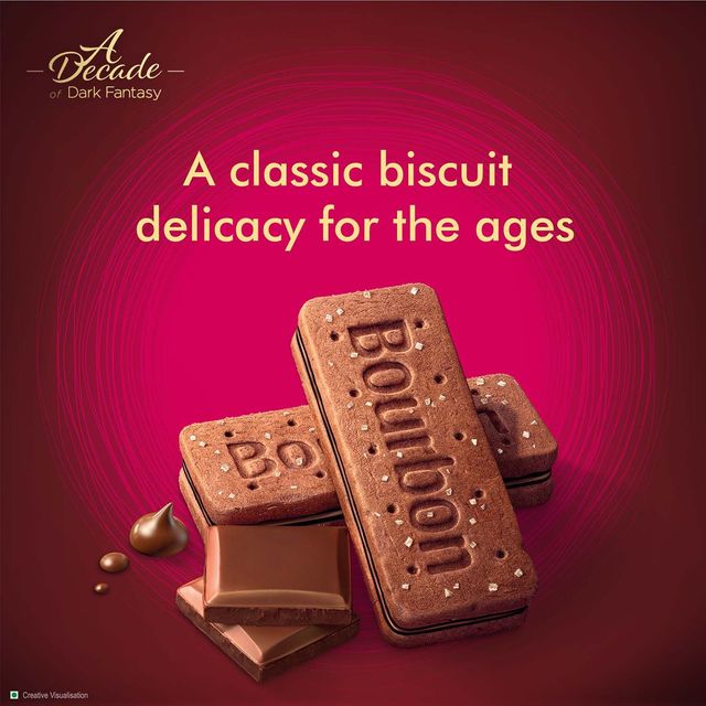 Sunfeast Dark Fantasy Bourbon, Classic Biscuit Made With Real Chocolate 111 g Combo