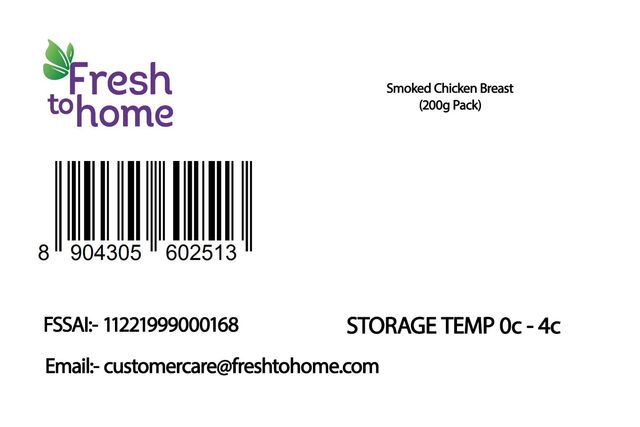 Freshtohome Smoked Chicken Breast (ready-to-eat) - 200g Pack
