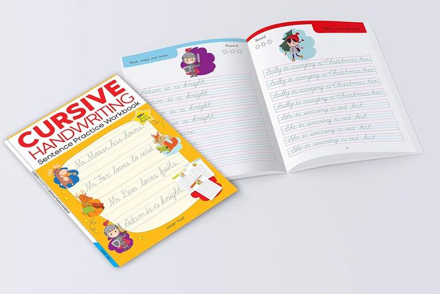 Cursive Handwriting - Everyday Letters and Sentences Level 2 Practice Workbooks for Children