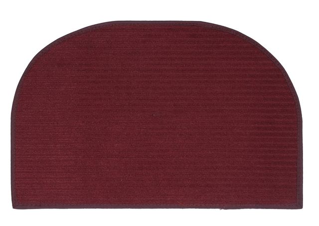 Kuber Industries Set of 3 Microfiber D-Shape Durable Door Mat (Red & Maroon & Blue)-KUBMART12217