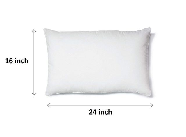 Kuber Industries Microfiber Pillow Filler | 16X24 Inch | White | 1 Piece (Microfiber)
