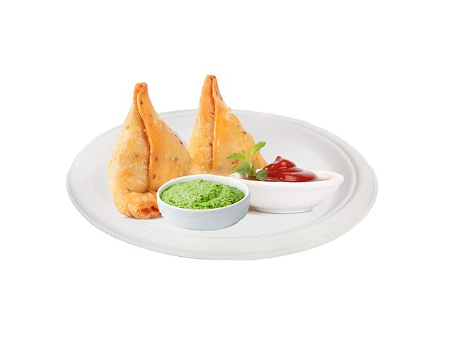 Vinay Trading Bio-Degradable Bagasse Plates - 7 Inches Round Plate