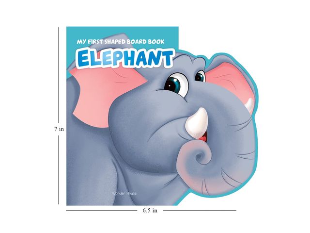 My First Shaped Board Book - Elephant, Die-cut Animals, Picture Book for Children