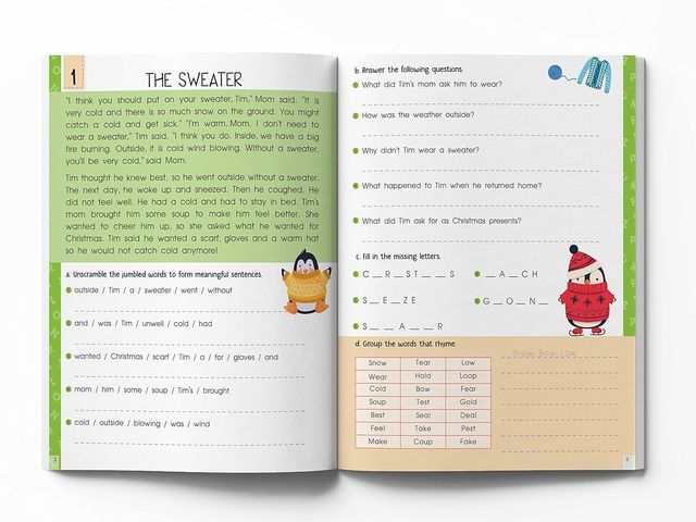 Fun Time Reading Comprehension - Activity Workbook For Children - Level 1
