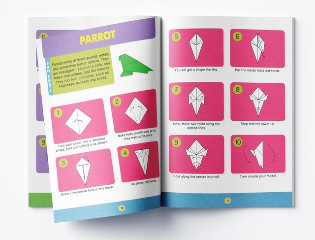Origami - Step-By-Step Introduction To The Art Of Paper-Folding - Activity Book For Children