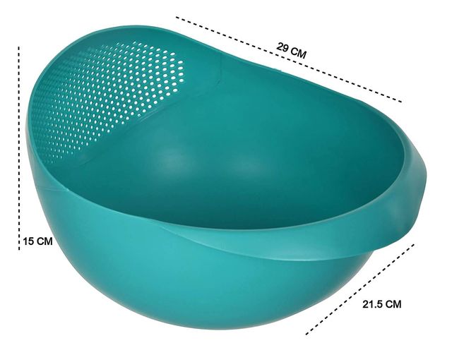 Cutting Edge Food Strainer & Colander | Washing Basket | Big | Sea Green