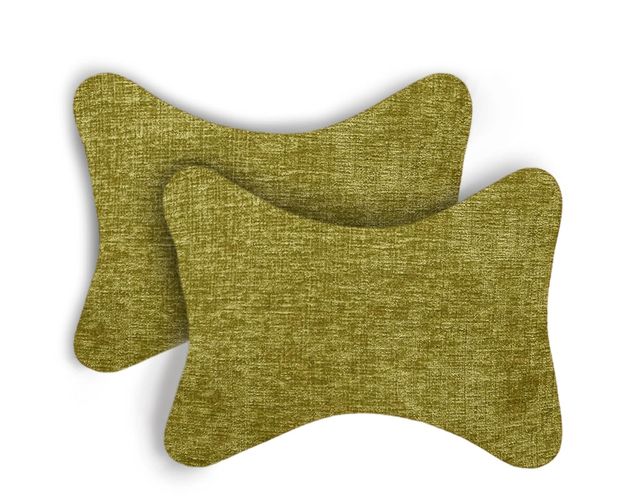 Lushomes Car Seat Neck Rest Pillow - Green | Cushion for All Cars | 17 x 27 cm