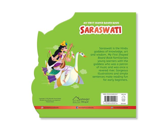 Illustrated Saraswati Hindu Mythology Picture Book For Kids Age 2+ (Indian Gods And Goddesses)
