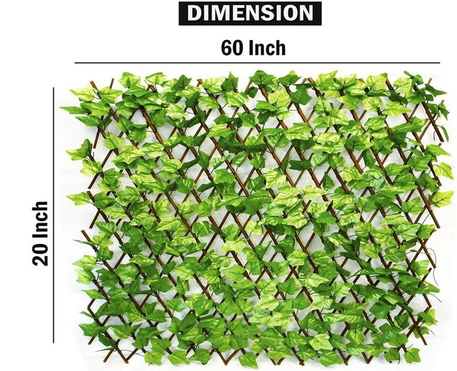 Go Hooked Plastic Artificial Grass Fence | Green | Artificial Grass | Set - 2