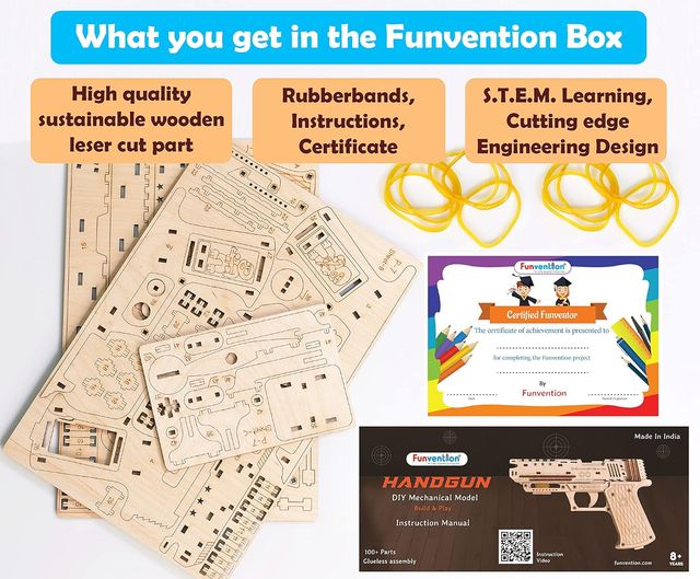 Funvention Handgun | DIY Mechanical Toy