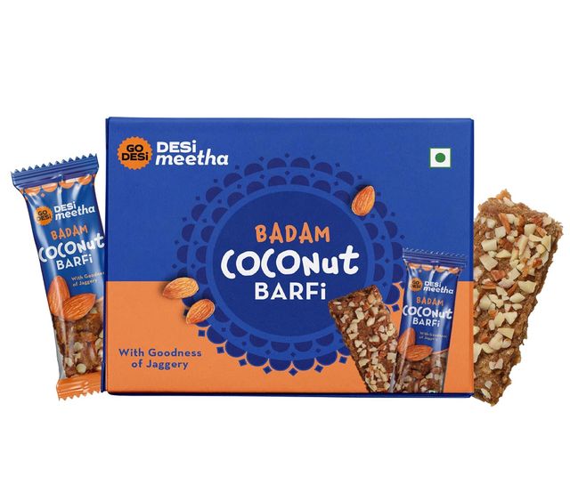 GO DESi Badam Coconut Barfi Mithai Box 96 g Combo