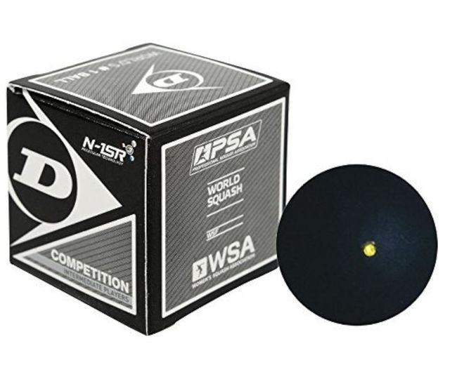 Dunlop Single Dot Squash Ball: Competition-level Squash Ball for Intermediate and Advanced Players