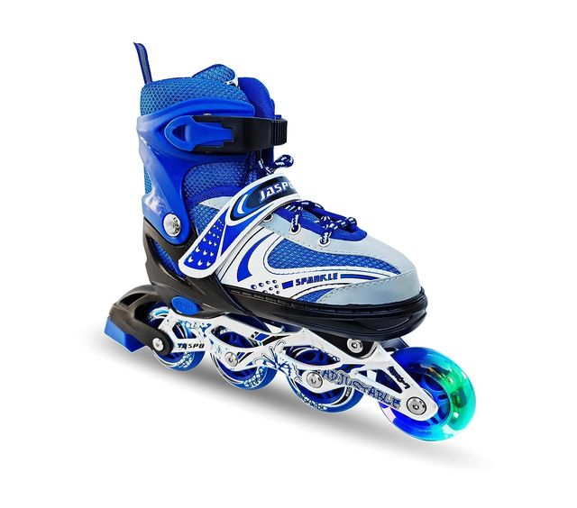 Jaspo Sparkle Adjustable Inline Skates With Front Light Up Wheels