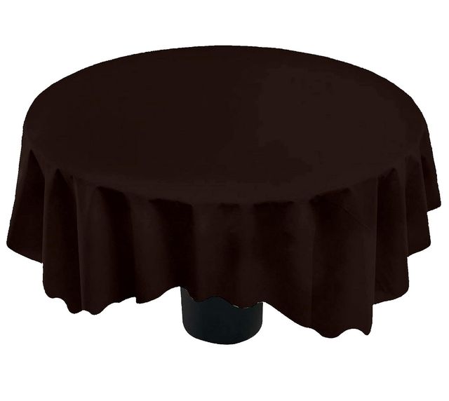 Lushomes Table Cloth - Brown | Cotton | 40 inch Round | 2 Seater