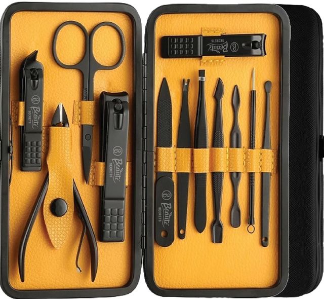 Beaute Secrets 12 in 1 Nail Clipper Set Manicure Pedicure Tools With Storage Case