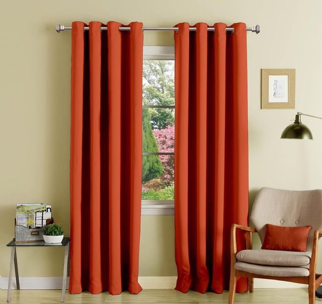 Lushomes Blackout Curtain - Maroon | Door Curtain | 8 Metal Eyelets | 9 ft | 54 x 108 inch