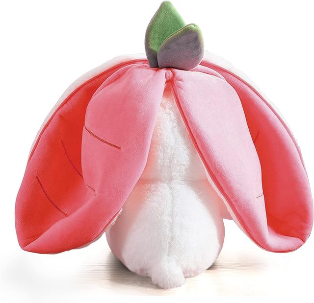 Babique Reversible Carrot Plush Soft Toy Cute Kids Animal Home Car Decor Kids Birthday Boys/Girls/Baby (Pink) 25 cm