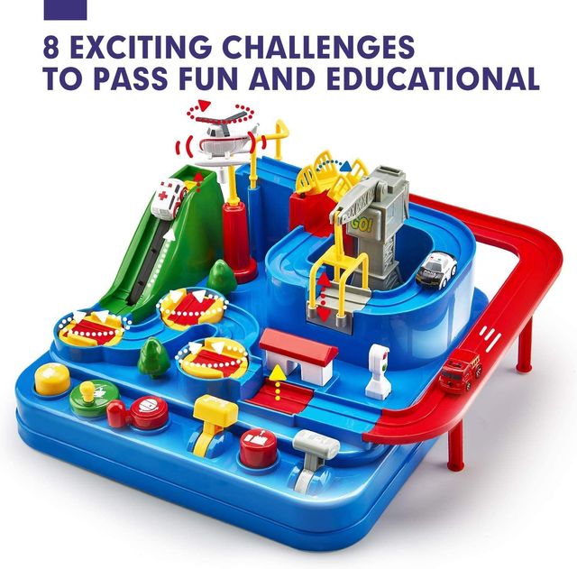 Toyshine Car Race Track Adventure Set for 3+ Year Old Boys and Girls