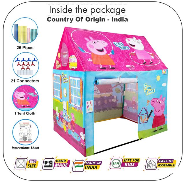 Itoys Peppa Pig Theme Play Tent House For Kids 5 Years And Above Play House For Girls And Boys