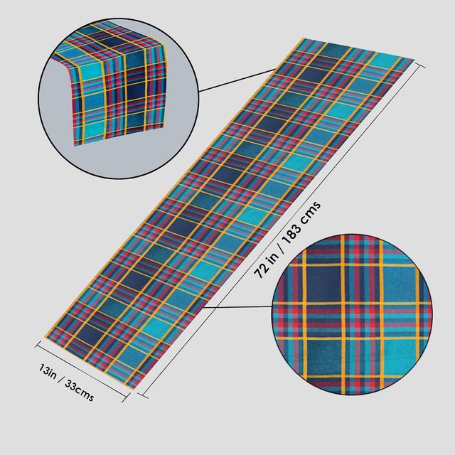 Lushomes Table Runner - Green Checks | 13 x 72 inch