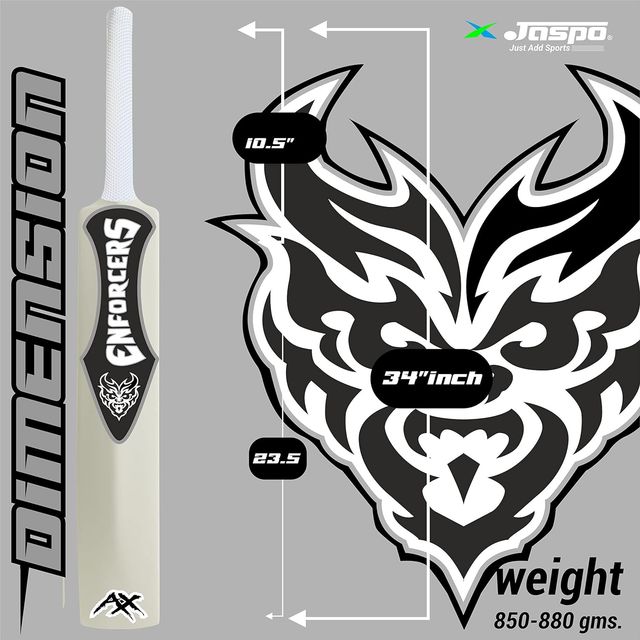 Jaspo 7 Enforcers Heavy Duty Plastic Tennis Cricket Bat,Full Size (34 x 4.5 Inches) - 7 ENFORCERS