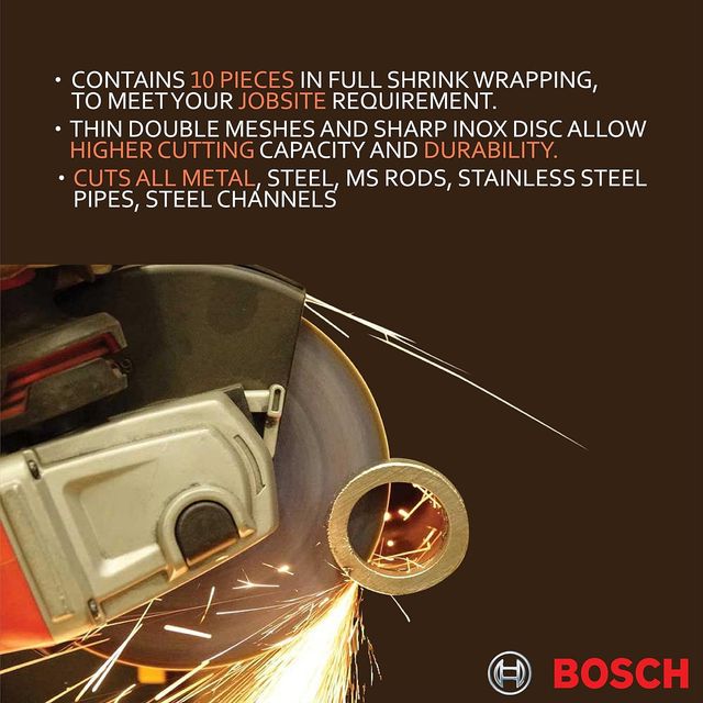 Bosch AG4 Metal 4-in Cut Off Wheel Set | White, Pack of 10