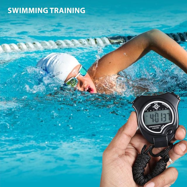 Nivia Unisex Plastic Digital Stopwatch | Black