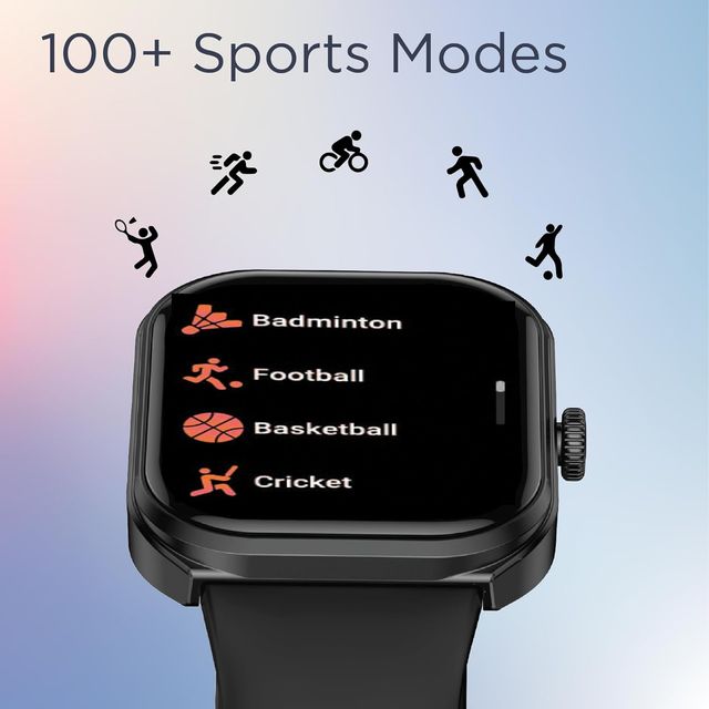 Fastrack Limitless Fs2+ Smartwatch|2.01 Inch Ultravu Display|Functional Crown|Bt Calling Black