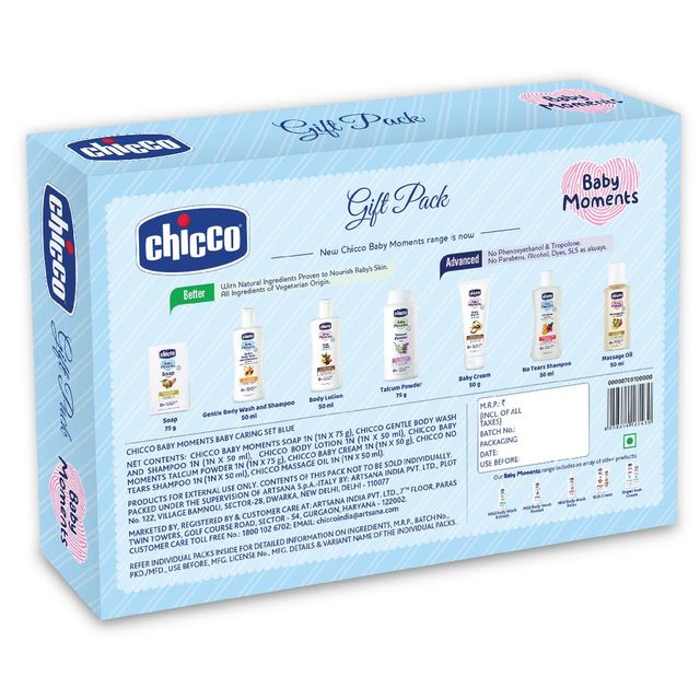 Chicco Love Baby Care Gift Set For Babies | Blue | 0+ months