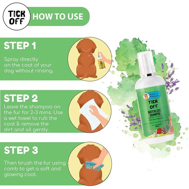 Papa Pawsome Tick Off Waterless Shampoo