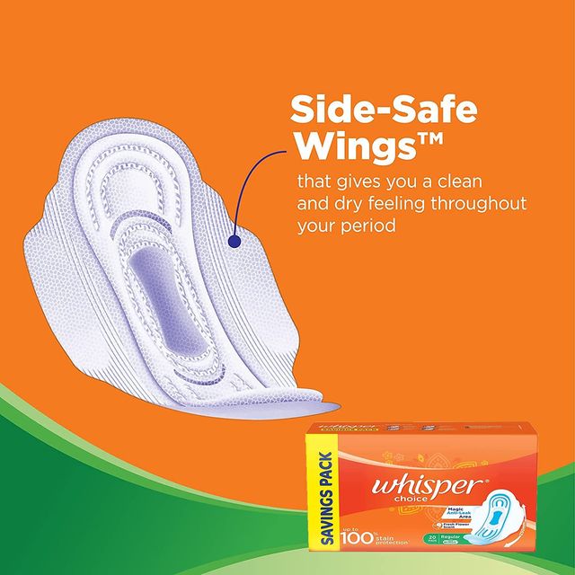 Whisper Choice Regular Sanitary Pads 20 pc Combo